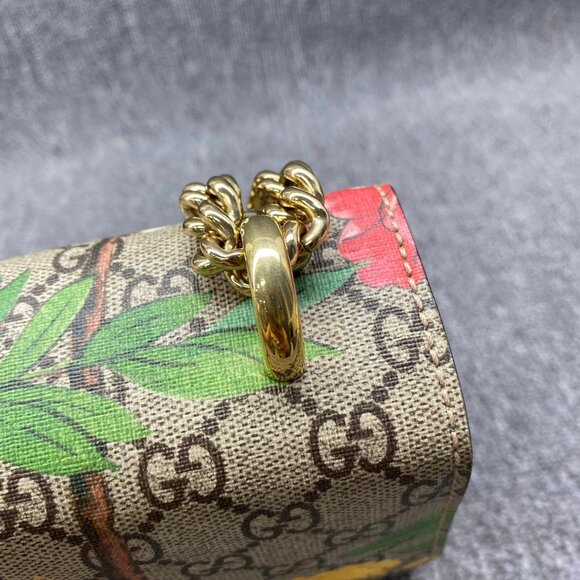 100% Authentic GUCCI Padlock Multicolor Tian Print GG Canvas Shoulder Bag - Picture 9 of 16